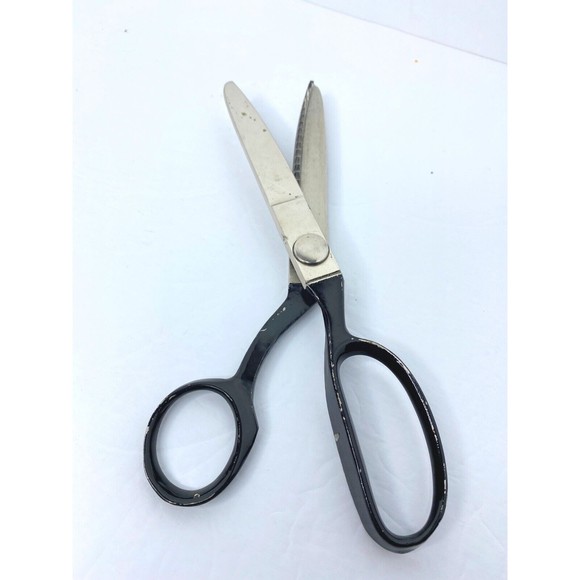 Vintage WISS 9”  Pinking Shears Model A Sewing Fabric Scissors USA Newark NJ - Picture 1 of 15